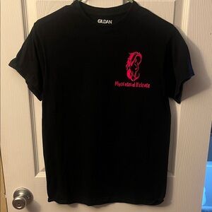 Gildan Black Tee with Pink Design